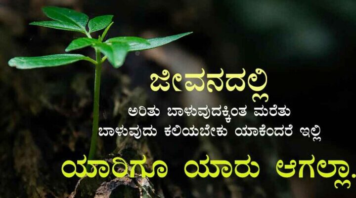 Motivation quote about life in Kannada with image - 1