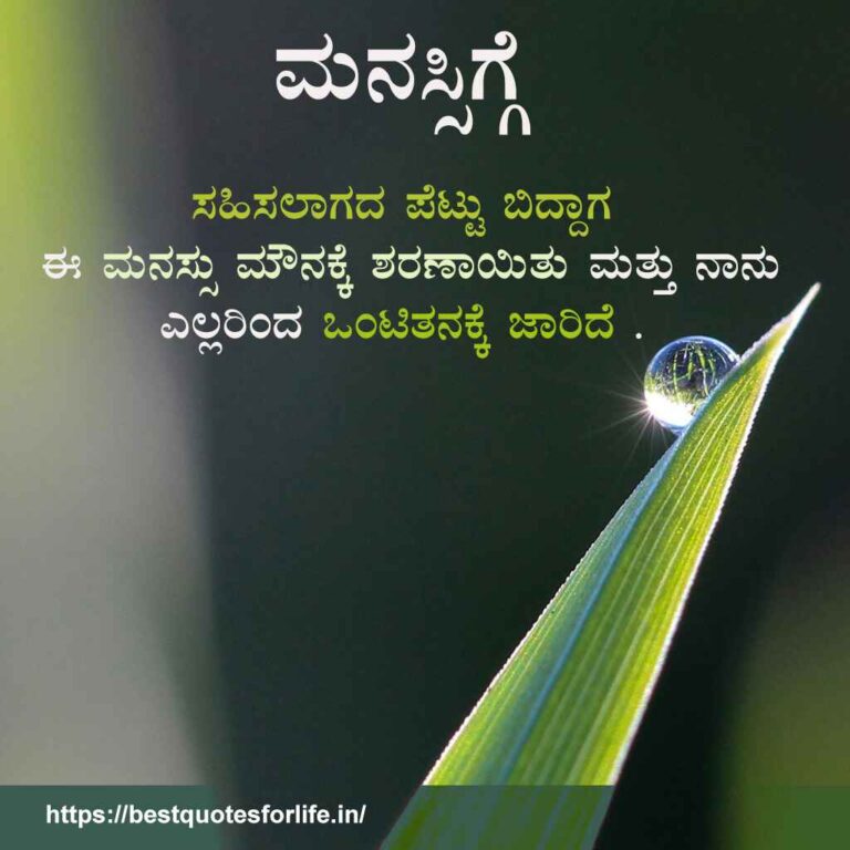 Motivation quote about life in Kannada with image - 8